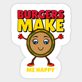 FUNNY Burger Addict Sticker